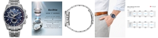Citizen Eco-Drive Men's PCAT Stainless Steel Bracelet Watch 43mm